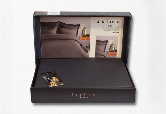 Комплект постільної білизни Issimo Simply Satin 200х220 см  Fume | Зображення 3
