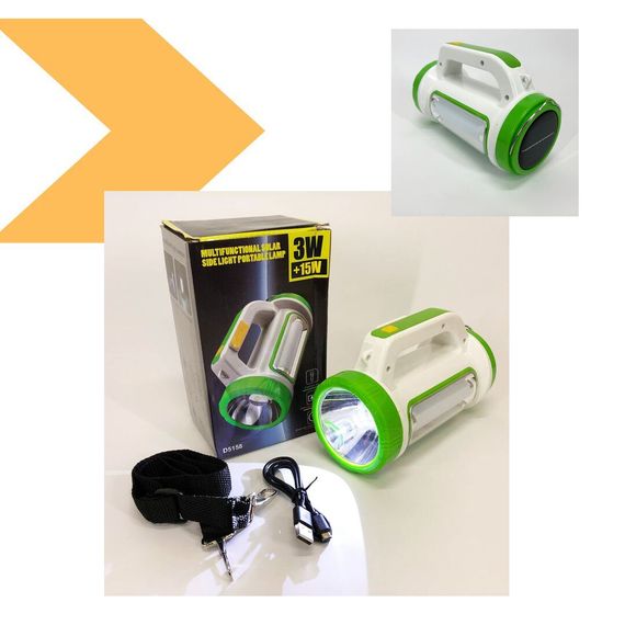 Кемпінговий ліхтар із сонячною панеллю, повербанк XPRO 5158-led-cob (47120-5158_211) | Зображення 1