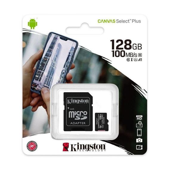 Карта памяти Kingston microSDXC 128GB Class 10