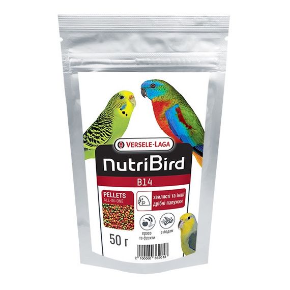 Корм для волнистых попугаев и иных малых птиц Versele-Laga NutriBird В14, 50 гр