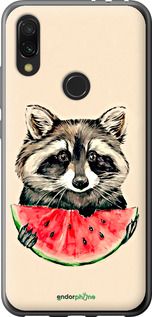 Чохол на Xiaomi Redmi 7 Єнотик з кавуном "4605u-1669-2448"