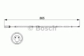 Датчик зношування колодок BOSCH 1987473519 на BMW X1 универсал (E84)