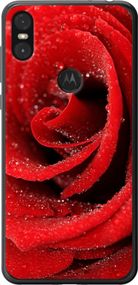 Чехол на Motorola One Красная роза "529u-1589-17620"