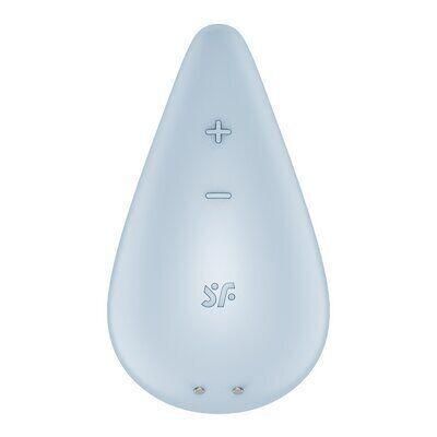 Вібратор для зовнішньої стимуляції Satisfyer Dew Drop Blue, 2 мотори, 12 режимів, м’який корпус Sex Aura | Зображення 1