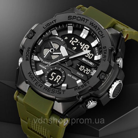 Мужские часы для рыбалки SKMEI 2383AG, Водонепроницаемые мужские часы Спортивные удобные GI-98