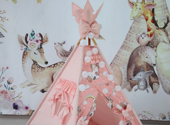 Вигвам Unicorn БОН БОН Полный комплект  ( коврик Бонбон+подушки) Индивидуальный набор | Зображення 2