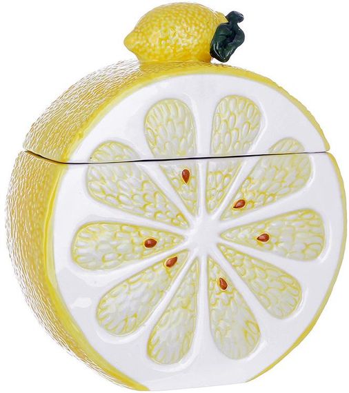 Банка керамічна "Lemon" 900мл, для сипучих продуктів, Стиглий лимон