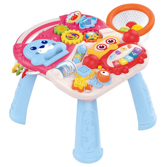 Детские ходунки-каталка "Первые шаги 4 в 1" HUANGER HE0827(Pink) музыкальные | Зображення 4