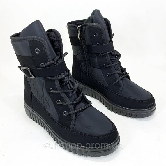 Жіночі зимові стьобані черевики, Теплі ботфорти жіночі, Черевики жіночі якісні осінні VX-78 | Зображення 4