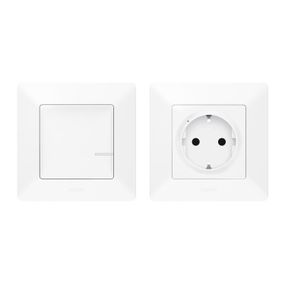 Valena Life with NETATMO. Набор упр. эл.приборами(smart-розетка + smart-выключатель).Белый (752154)