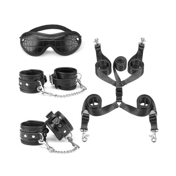 Набор для фиксации на кровати Liebe Seele Temptation Underbed Mattress Restraint Kit + маска sexstyle