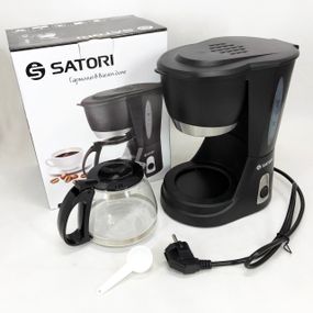 Кавоварка крапельна Satori SCM-600-PBL 650 Вт, Маленька кавомашина для дому, Маленька кавомашина