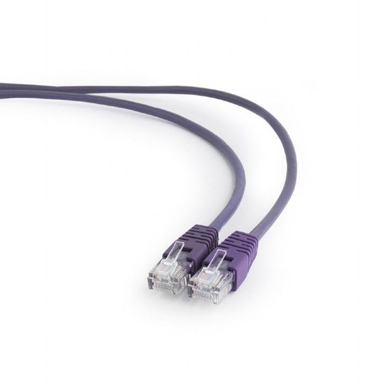 Патч корд Cablexpert PP12-2M/V, UTP, категорія. 5E, литий,  50u" штекер із фіксатором, 2 м, фіолетовий | Зображення 1
