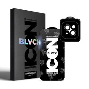 Стекло защитное Armorstandart Supreme Plus Black Icon Apple iPhone 15 (ARM71137)