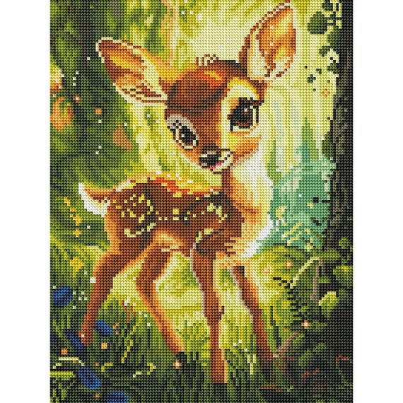 Алмазная мозаика "Олененок" RDBS7011, 30х40 см