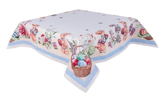 Скатертина гобеленова EASTER BEE Limaso, 137х240, Прямокутна, Великодній, Без люрексу, 75% поліестер, 22% бавовна, 3% акрил, Гобелен
