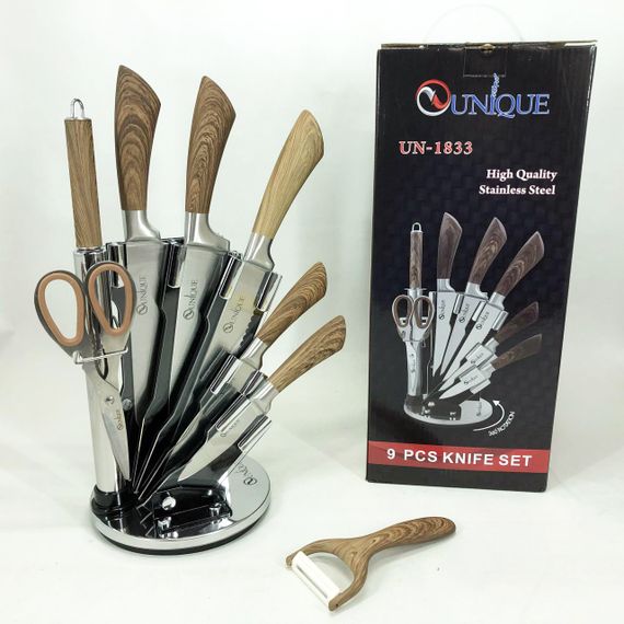 Набор ножей для каждой кухни UNIQUE UN-1833, Набор ножей для поваров литых кухни TZ-77