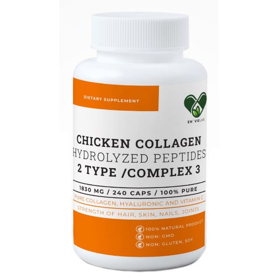 Коллаген En`vie Lab Chicken Collagen Complex 3 (2 TYPE) 1830 mg 240 Caps