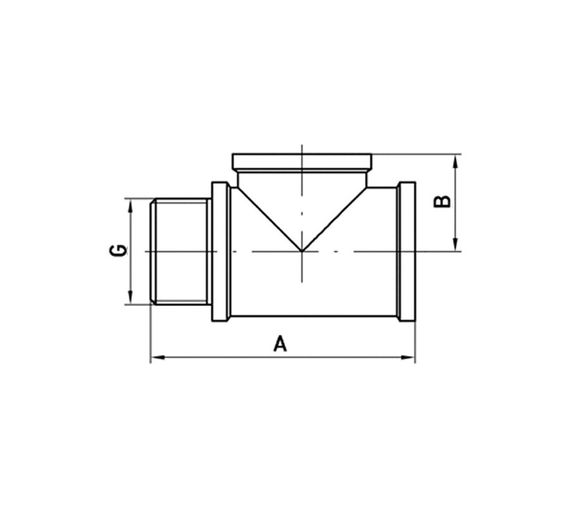Трійник Koer KF.T06FMF.WN 1/2'' ВЗВ (без нікелю) (KR3029) | Зображення 1