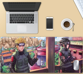 Ігрова поверхня для мишки з Аніме принтом "Наруто / Naruto"  Наруто та Саскі 800*300*3 мм 0505