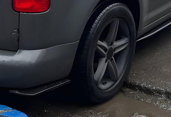 Flap накладка на задній бампер DPT (ABS) (2шт) (чорний глянець) для Volkswagen Caddy 2010-2015 рр