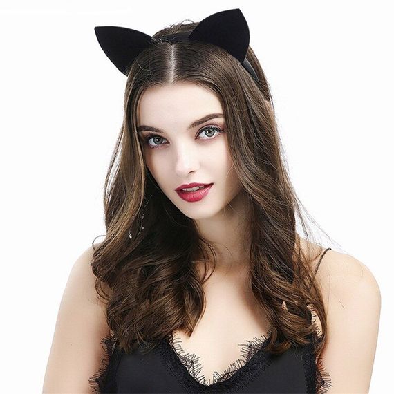 Обруч з котячими вушками Babydoll Універсальний. Чорний 4501 | Зображення 2