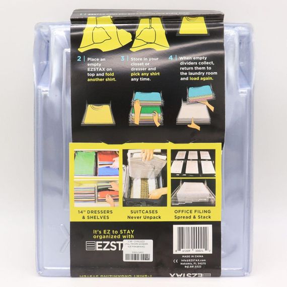 Органайзер для зберігання одягу 10 шт (34,5х29,5 см) EZSTAX / Набір органайзерів для зошитів, документів / Органайзер в шухляду та | Зображення 9