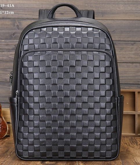 Рюкзак чоловічий шкіряний. Чорний міський рюкзак для ноутбука та документів Tiding Bag 63989 | Зображення 1