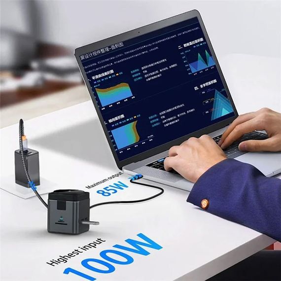 БЗП + HUB WIWU Wi-W025 Cube 9in1 USB-C Gray | Зображення 2