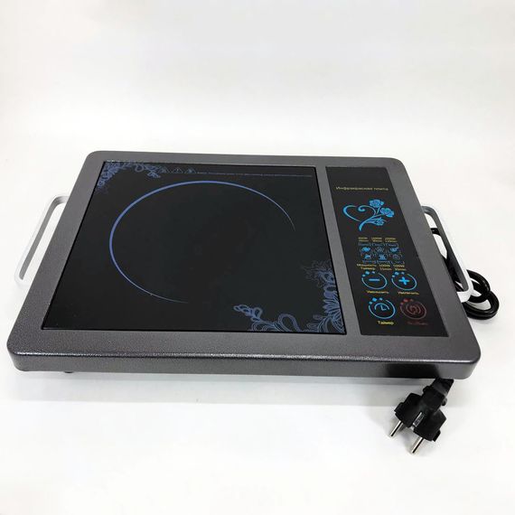 Інфрачервона плита для дому Domotec, Плита настільна емальована, Електроплита маленька XD-56 | Зображення 7