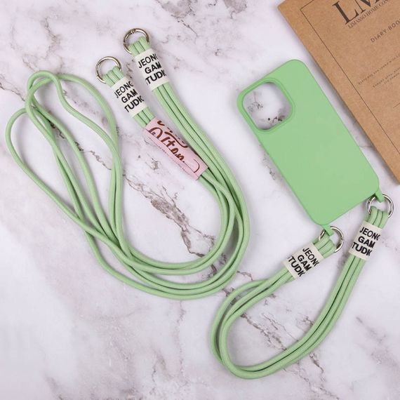 Чехол TPU two straps California для Apple iPhone 13 Pro (6.1") Зеленый / Pistachio | Зображення 5