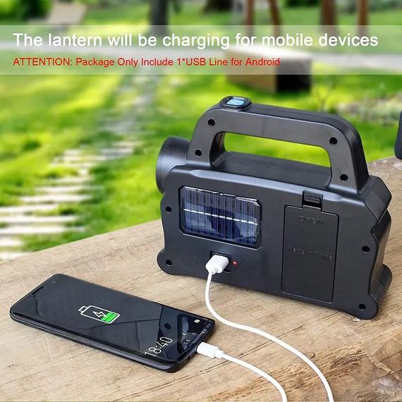 Світлодіодний LED ліхтар, акумуляторна лампа павербанк | Зображення 2