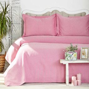 Покривало Karaca Home 10532 Туреччина Євро  Бавовна + поліестер Фуксія