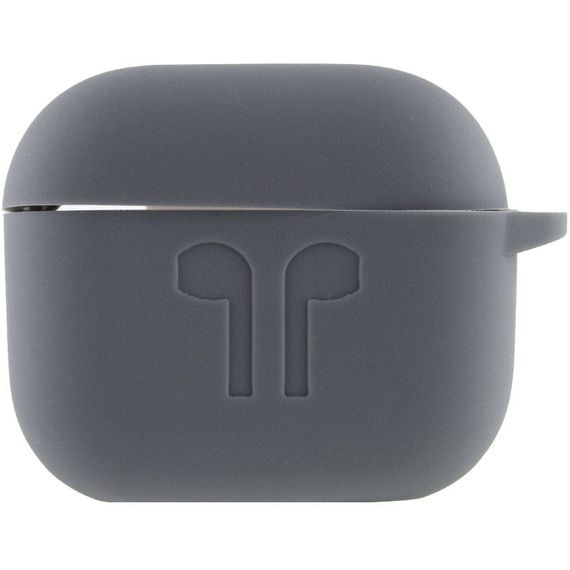 Силіконовий футляр для навушників AirPods 3 Сірий/Dark Gray | Зображення 1