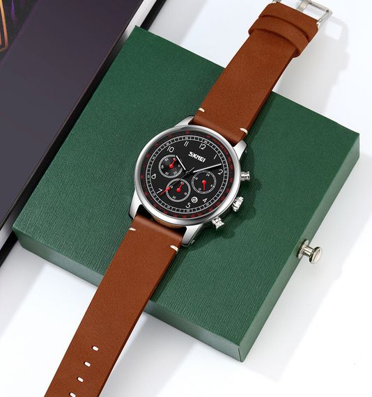 Skmei 9318BKBN Black-Brown | Зображення 3
