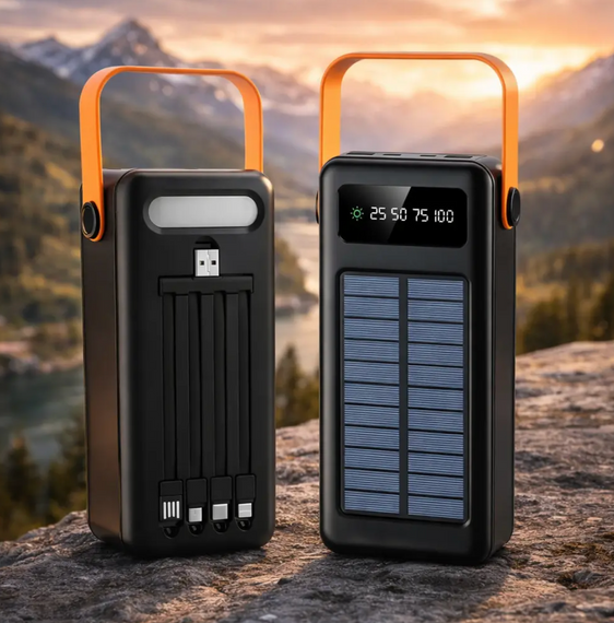 Power Bank SOLAR YM-636CX 80000 mAh з ліхтариком ∙ Портативний акумулятор YM-636C на сонячній батареї | Зображення 1