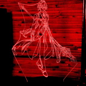 Акриловий світильник-нічник Чжун Ли (Zhongli) 2 червоний tty-n000670