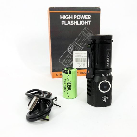 Алюминиевый фонарь 18650, Фонарик police оригинал, Фонарь для дома с зарядкой от розетки GW-35 | Зображення 7