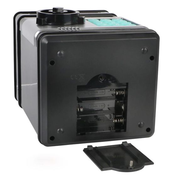 Электронная копилка-сейф с кодовым замком и купюроприемником, Черная / Детский банкомат для бумажных денег и | Зображення 4