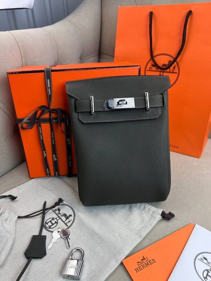 Месенджер коричневий Hermes Hac a Dos PM Coffee c885 | Зображення 2