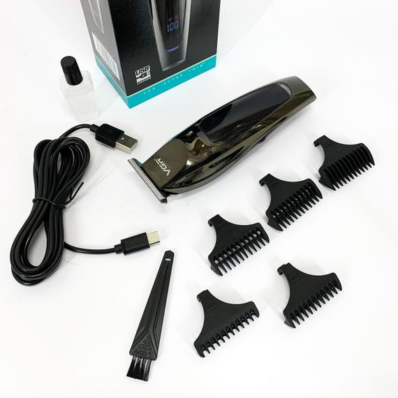Машинка для стрижки волосся VGR V-070 Тример акумуляторний з USB та індикатором зарядки | Зображення 7