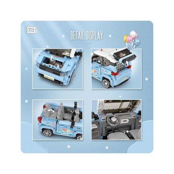 Конструктор LOZ mini Автомобіль MINI блакитний (1131) | Зображення 7