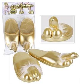 Тапки золотые Pluszaki-Goldene Penispuschen sexstyle
