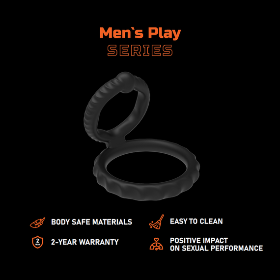 Двойное кольцо для пениса и яичек Men's Play sexstyle | Зображення 4
