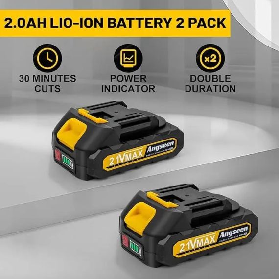 Акумуляторна мініпила Angseen 700 Вт, 6 дюймів, електрична ланцюгова пила з батарейним живленням | Зображення 1