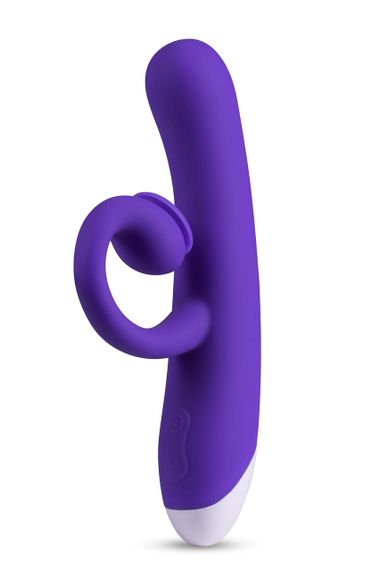 T331543 подвійний вібратор з технологією пульсації повітря Blush Hop-OH BUNNY-MIDNIGHT | Зображення 2