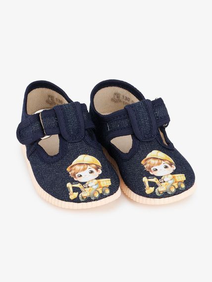 Кімнатні туфлі для хлопчика Берегиня 1005 12,5 Джинсовий shop (2000999615481)