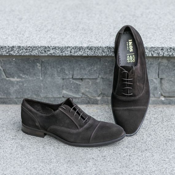 Туфлі чоловічі коричневі, натуральний замш 44 розмір