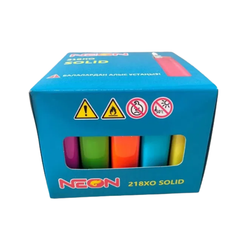 Запальничка кишенькова одноразова Neon-001XO S Solid Lion | Зображення 1