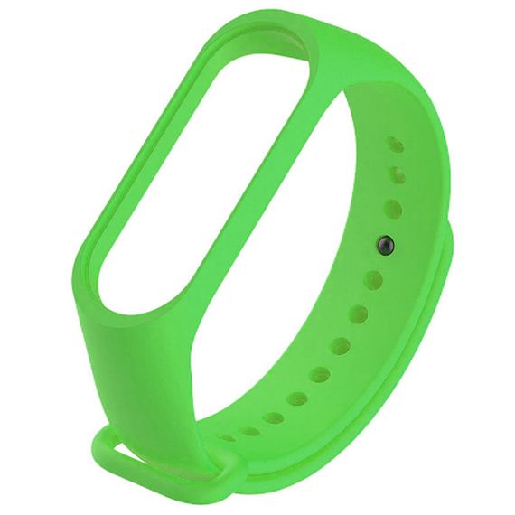 Силіконовий ремінець для Xiaomi Mi Band 3/4 Білий Зелений/Green